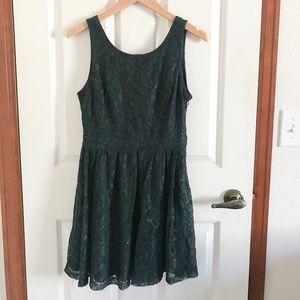 Green, lacy dress